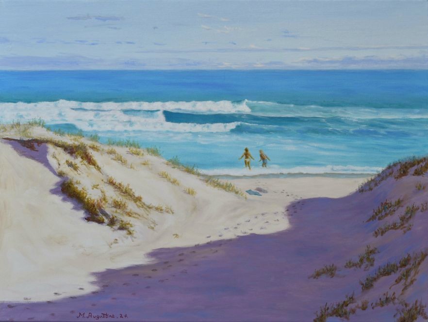 Through to the beach 46x61cm $1000